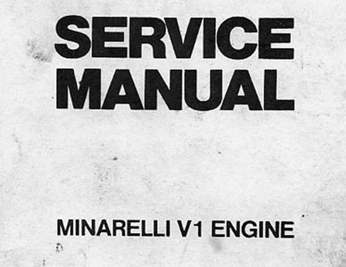 Product picture Minarelli V1 Service Manual 1978